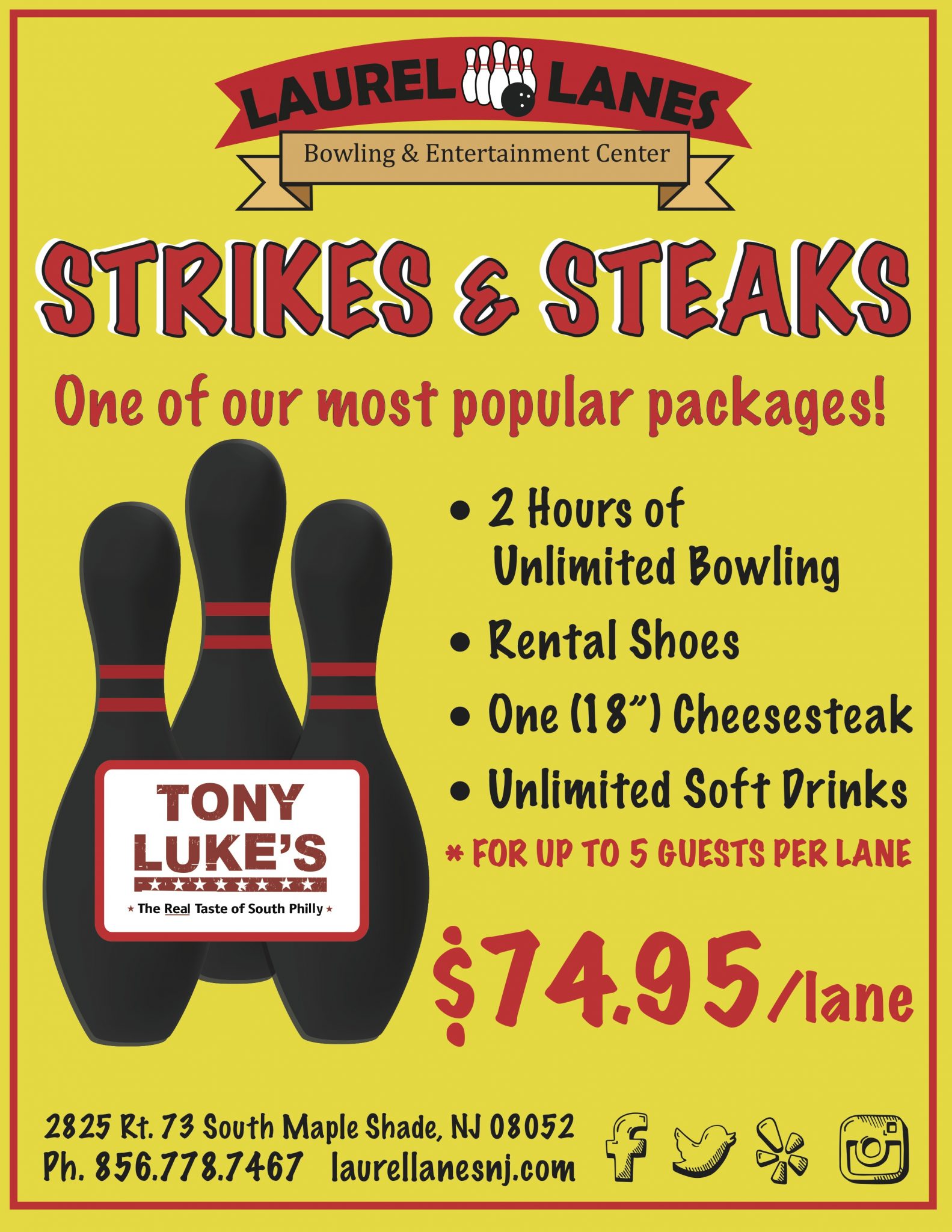 Specials Laurel Lanes Bowling and Entertainment Center